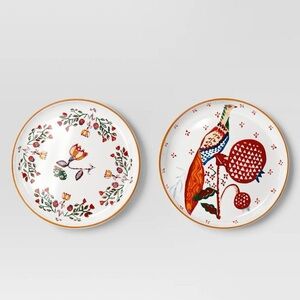 THRESHOLD NWT 2pc stoneware layering plates -7”